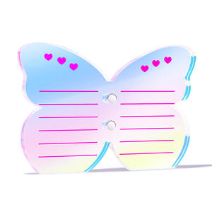 Herramientas de Pestañas Acrílicas con Forma de Corazón de Mariposa Arcoíris, Placa de Extensión de Pestañas con Forma Personalizada, Azulejo para Pestañas con Imán - Product Image 6