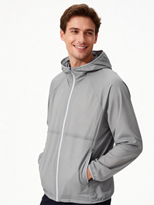 Giacca Softshell Leggera da Uomo in Tessuto Riciclato Ecologico, Ultra Sottile, Antivento, con Cappuccio, per Alpinismo e Pesca - Product Image 2