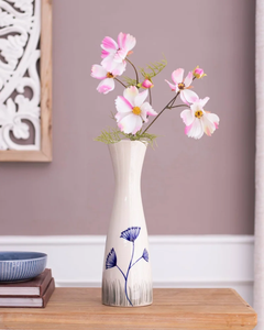 Printed Ceramic Vase Decorative Floral <b>Holder</b> For Tabletop Home Office Living Room Interior Display Flower <b>Pots</b> & Planters - Product Image 2