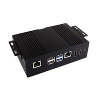 Kit mini-ordinateur pour Raspberry Pi 5, options pour carte adaptateur PCle intégrée, boîtier en alliage d'aluminium