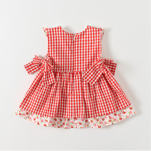 Boutique Plaid Del Vestito Del Bambino Del Ricamo Del Cotone Fragola 6 <span class=keywords><strong>Mesi</strong></span>-<span class=keywords><strong>3</strong></span> Anni di Stile di Lolita Del Vestito Del Bambino <span class=keywords><strong>Vestiti</strong></span> Del Bambino Sveglio Del Vestito - Product Image 2
