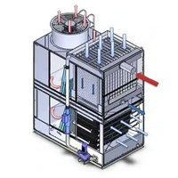 Condensador Evaporativo de Flujo Contrario de Alta Eficiencia y Bajo Ruido, Capacidad de Refrigeración de 50-2000 kW, Larga Vida Útil para Refrigeración Comercial