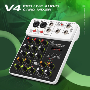 Debra <span class=keywords><strong>V4</strong></span> Console de mixage audio numérique professionnelle 4 canaux avec effets, carte son, enregistrement PC USB pour <span class=keywords><strong>Bluetooth</strong></span> - Product Image 2