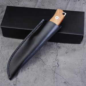 Cuchillo recto de hoja fija para exteriores <span class=keywords><strong>FOX</strong></span> con mango de madera para Camping, caza y hogar, cuchillo de fruta de grado DIY de acero inoxidable - Product Image 5