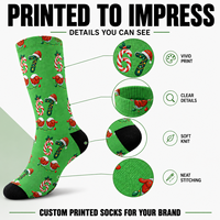 Chaussettes de sport personnalisées pour adultes - Chaussettes respirantes sans coutures, à séchage rapide, absorbant la transpiration, résistantes aux déchirures en polyester/nylon/coton/bambou