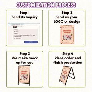 High Quality A-<b>Frame</b> Sign Board Easy Installation Pennant Style Display Rack - Product Image 5