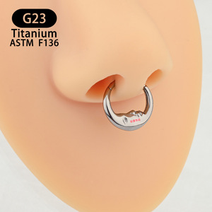 Anneau de nez en titane G23 10 mm, épaisseur 1,2 mm, bijoux de piercing sans soudure, unisexe - Product Image 4