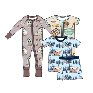 2026 Großhandel für Mädchen und Jungen: Maßgeschneiderte Neugeborenen-Babykleidung aus Bambus, Lässiger Zweiweg-Baby-Strampler - Product Image 1