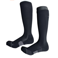 Chaussettes d'équitation respirantes et durables en tricot Coolmax pour adultes unisexes - Chaussettes de sport longues