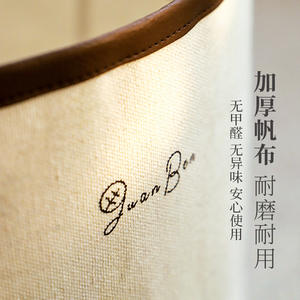 Panier de rangement pliable Joan Ben en toile, rond, taille moyenne et grande, pour jouets, vêtements, linge, organisateur, style minimaliste japonais - Product Image 4