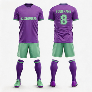 Maillot d'entraînement de football personnalisé en maille à demi-zip, directement de l'usine, pour club mondial, ensemble de loisirs d'été pour adulte - Product Image 1