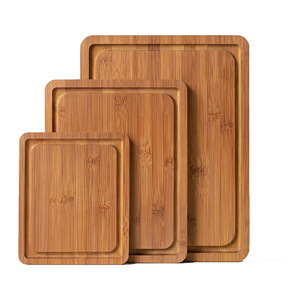Juego de tablas de cortar de bambú rectangulares multifuncionales para uso en la cocina - Product Image 4
