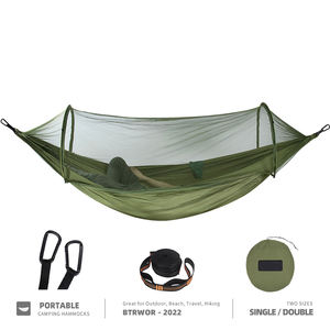Portable Nylon nouveau Camping hamac suspendu <span class=keywords><strong>pliant</strong></span> tricot hamac <span class=keywords><strong>lit</strong></span> extérieur hamac pour la randonnée - Product Image 4