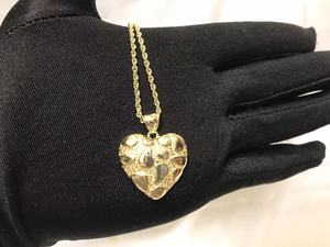 Hip Hop Benzersiz Tasarım Altın Parçası Elmas Kesim Kalp Şeklinde Charm Kolye Kadınlar/Erkekler İçin Takı - Product Image 2