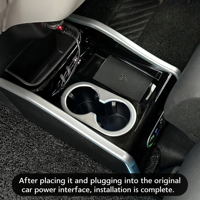 Boîte d'accoudoir centrale avant personnalisée pour Honda N-Box, console centrale de voiture, rangement, porte-gobelets ABS, console d'accoudoir avec chargement USB