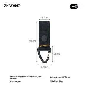 <span class=keywords><strong>ZHI</strong></span> <span class=keywords><strong>WANG</strong></span> - Hebilla Táctica Multiusos para Exteriores, Cinturón de Cinta para Colgar, Colgador Rápido Antipérdida, Llavero Triangular para Mochila - Product Image 6