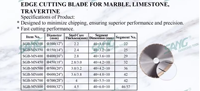 Lame de scie diamantée pour marbre, 12/14/16 pouces (300/350/400 mm), pour scie de table, coupe humide et sèche, disque pour carrelage en porcelaine et céramique, OEM
