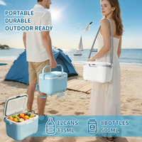 Boîte isotherme portable mini 10qteps pour aliments, congélable, avec poignée robuste, idéale pour le camping et les pique-niques en extérieur