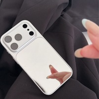 Coque de téléphone antichoc de luxe avec miroir et grande fenêtre de visualisation pour iPhone 17 Pro Max 16 15 14