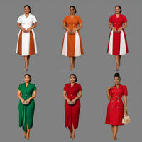 Robe plissée élégante et tendance pour femmes de bureau, de haute qualité, à manches courtes, idéale pour les trajets quotidiens