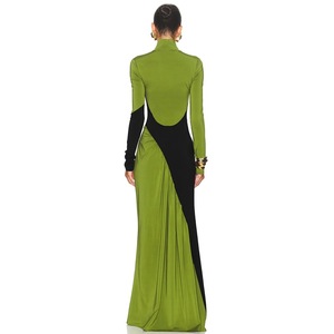 Nouvelles Tendances 2026 – Robe Formelle <span class=keywords><strong>Femme</strong></span> Sans Manches à Col Montant en Tissu Uni, Spandex et Dentelle, Taille Haute, Moulante et Écologique - Product Image 3