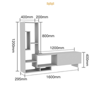 Meuble TV moderne, simple et pratique, pour la maison, blanc, étagère avec étagères pouvant être montée sur le meuble TV mural