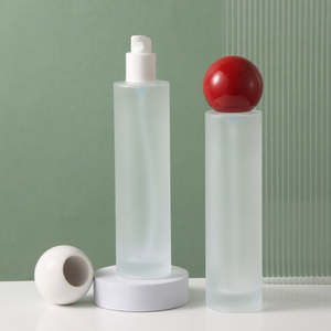 Nouveau Style Flacon Cylindrique Vide en Verre Givré 100 ml pour Essence, Lotion et Spray – Matériel d'Emballage Cosmétique avec Logo Imprimable - Product Image 6