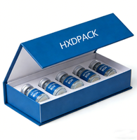 Vente en gros de flacons personnalisés de 3 ml, emballage de flacons de peptides de 2 ml/5 ml/10 ml, boîte cadeau pour 5 flacons, étiquette de flacon et boîte, plateau en plastique EVA