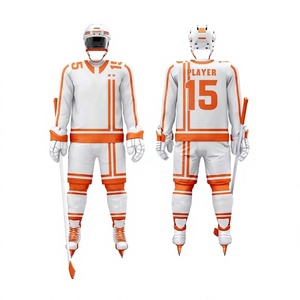 Uniforme de Hockey sobre Hielo Personalizado Rojo y Blanco para Hombre Adulto, Transpirable, 100% Poliéster, Ropa de Equipo - Product Image 4