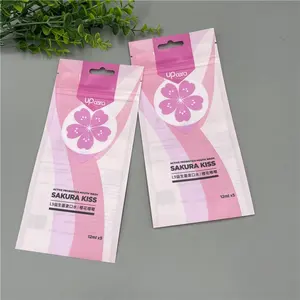 Custom Jewelry Makeup Tools Packaging Bags Recyclable Plastic Cosmetic Stand Up Zipper Bag For Sunscreen Cream Pouch