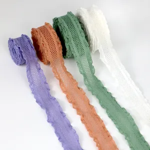 Fettuccia elastica in Nylon traspirante comoda fascia elastica in rete di pizzo per biancheria intima da donna