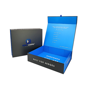 Custom magnet luxury packaging <b>boxes</b> recyclable folding <b>paper</b> magnetic gift box with ribbon tips - Product Image 1