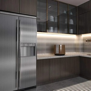 Película <span class=keywords><strong>de</strong></span> PVC Dorada Metalizada Cepillada, Vinilo Decorativo Autoadhesivo <span class=keywords><strong>para</strong></span> Muebles, Gabinetes, Refrigeradores, Revestimiento Impermeable <span class=keywords><strong>de</strong></span> Lujo - Product Image 3