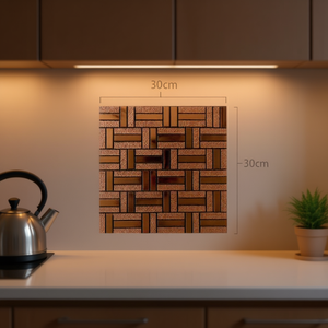 Adesivi per piastrelle autoadesivi ILAN 30x30cm con motivo legno per decorazione pareti cucina - Product Image 3