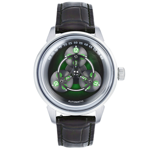 Montre mécanique pour homme à mouvement squelette, bracelet en cuir, vente en gros d'usine personnalisée - Product Image 1