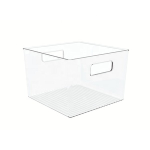 Clear fridge organizer box PET material storage box