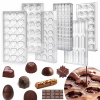 Moule à Chocolat en Polycarbonate Transparent Cœur Diamant Besafe pour Mousses, Gelées, Pralinés, Friandises et Biscuits