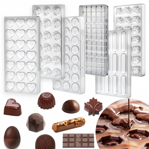 <span class=keywords><strong>Molde</strong></span> de <span class=keywords><strong>Policarbonato</strong></span> Transparente Besafe en Forma de Corazón Diamantado para Chocolate, Mousse, Gelatina, Pralinés, Dulces y Galletas - Product Image 2