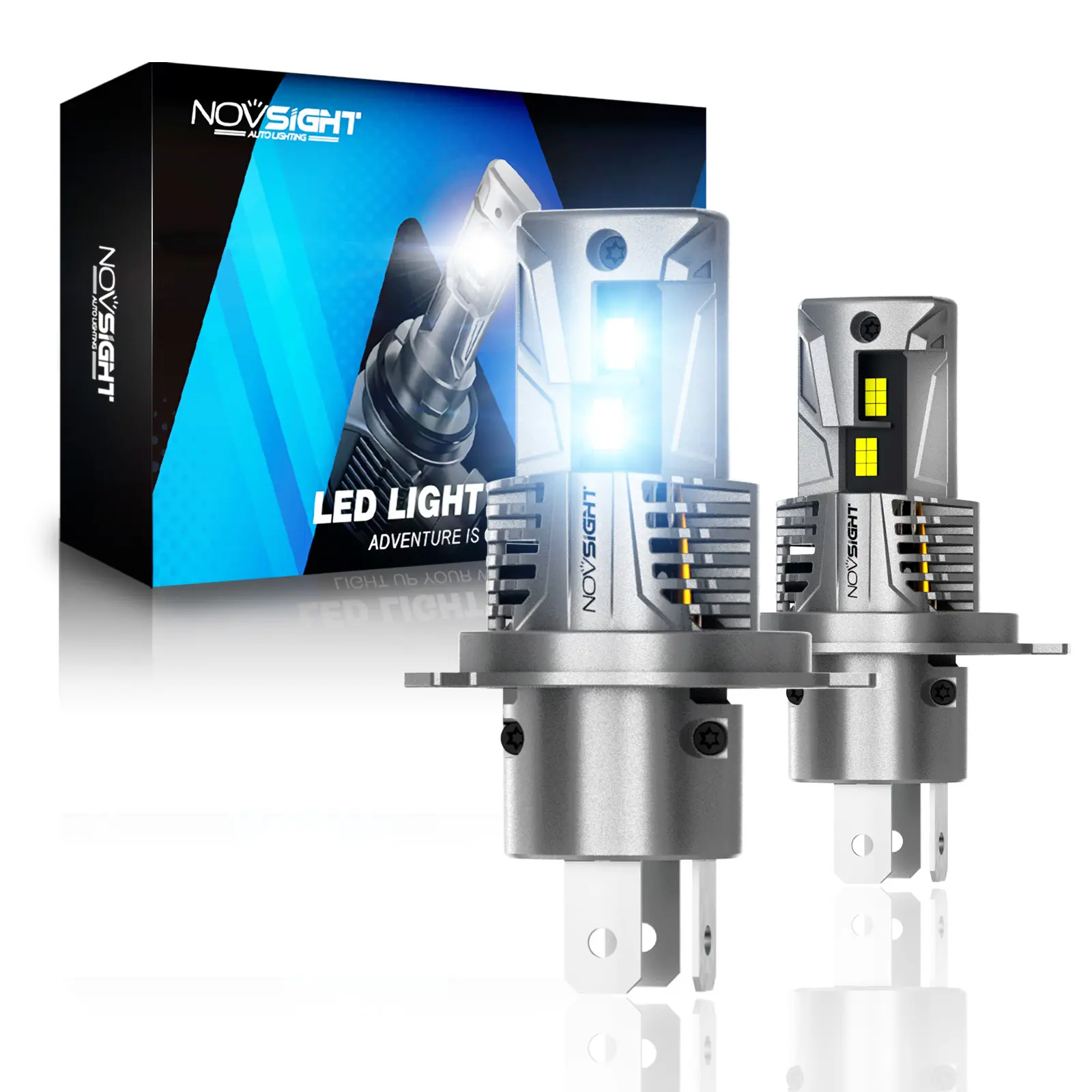 NovsightカーLEDヘッドライトハイパワー100W22000LM LED H4 HB2 9003 LED Canbus Foco H4LED