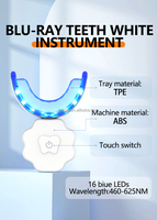 Kit de blanchiment des dents avec lumière LED rechargeable sans fil, étanche IPX7
