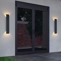 Lámpara de Pared Moderna AB, Diseño de Tira Larga, Aluminio y Acrílico, IP65 Impermeable, para Pasillo, Escalera, Pilar, Decoración de Fondo, AC85-265V