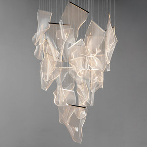 Ontwerper Nordic Modern Nieuw Design Art Led Glas Hanglamp Kroonluchter Voor Woonkamer Villa Restaurant - Product Image 2