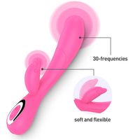 Vibrateur Lapin 30 Fréquences pour Femmes, Vibrateur Point G et Clitoris, Stimulateur Clitoridien, Jouet Sexuel Féminin pour Masturbation
