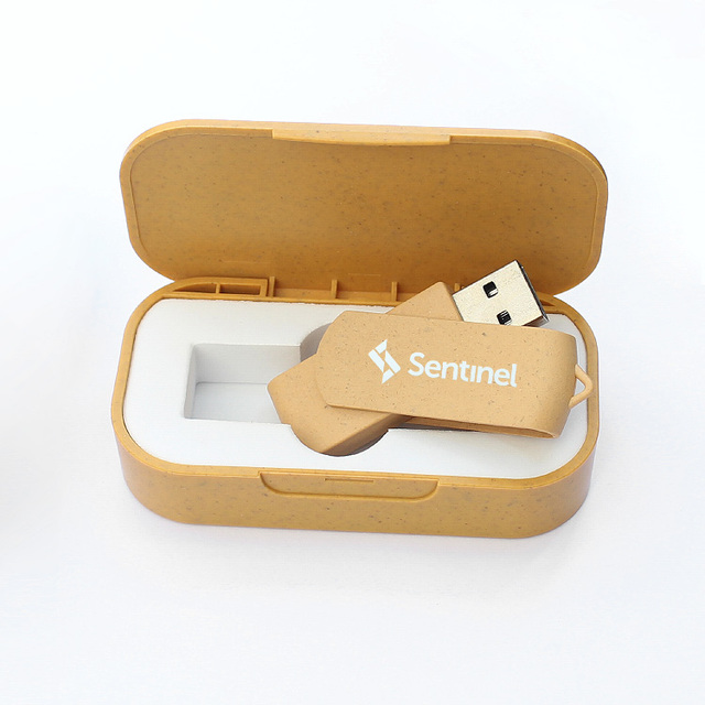 Eco-Friendly Wheat Straw Swivel USB Flash Drive Pendrive Usb Flash Drive 3.0 64gb Pendrive 4gb Cles Usb