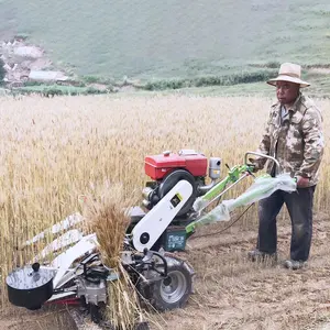 农场用水稻切割机小麦水稻切割机迷你收割机粘合剂柴油机水稻收获机自动