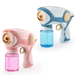 2020 hot selling spray bubble gun toy for kids outdoor play electric smoke bubble gun