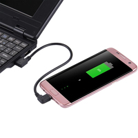 Cable de Extensión Micro USB en Ángulo de 90 Grados con Conector en Forma de L y Conductor de Cobre Puro para Computadora y Auriculares