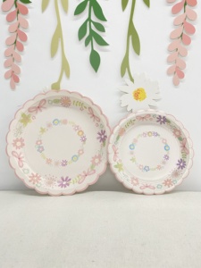 Juego de Vajilla Desechable DAMAI para Fiesta de Té de Primavera, con Diseño Floral, Platos, Vasos de Papel y Servilletas para 8 Personas, Decoración para Fiesta de Primavera - Product Image 4