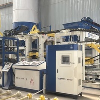 Machine automatique robuste HS1200 pour briques en cendres volantes avec pompe, boîte de vitesses, conversion multi-moules, presse hydraulique pour production continue de blocs