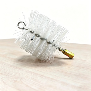 Brosse à <span class=keywords><strong>cheminée</strong></span> en nylon à tête ronde de 110 mm, connexion filetée, pour un nettoyage en douceur des cheminées et des tuyaux - Product Image 1